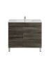 750MM Dark grey MDF Bathroom Vanity Left Drawers Free Standing Cabinet Only