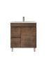 750MM Slim Dark Oak MDF Bathroom Vanity Left Drawers Free Standing Cabinet Only