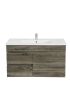 750MM Dark Grey MDF Bathroom Vanity Left Drawers Wall Hung Cabinet Only