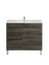 750MM Dark grey MDF Bathroom Vanity Left Drawers Free Standing Cabinet Only