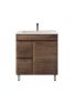 750MM Dark Oak MDF Bathroom Vanity Left Drawers Free Standing Cabinet Only