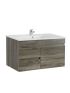 750MM Dark grey MDF Bathroom Vanity Left Drawers Wall Hung Cabinet Only