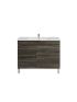 900MM Dark Grey MDF Bathroom Vanity Left Drawers Free Standing Cabinet Only