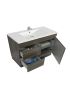 900MM Dark Grey MDF Bathroom Vanity Left Drawers Free Standing Cabinet Only