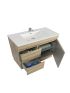 900MM White Oak MDF Bathroom Vanity Left Drawers Free Standing Cabinet Only