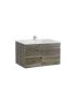 900MM Dark grey MDF Bathroom Vanity Left Drawers Wall Hung Cabinet Only