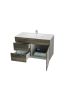 900MM Dark grey MDF Bathroom Vanity Left Drawers Wall Hung Cabinet Only