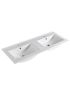 1200x460mm Nana Gloss White Thin Edge Ceramic Top Double Sinks / Bowls