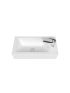 500x245x125mm Gloss White Thin Edge Ceramic Top with Right Tap Hole