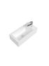 500x245x125mm Gloss White Thin Edge Ceramic Top with Right Tap Hole