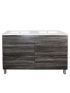 1200mm Freestanding With Legs Bathroom Vanity Dark Grey Wood Grain 2 PAC Coating MDF Board with Double Bowl