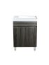 500mm Freestanding Bathroom Vanity With Legs Dark Grey Wood Grain 2 PAC Coating MDF Board