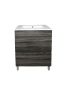 600mm Freestanding Bathroom Vanity With Legs Dark Grey Wood Grain 2 PAC Coating MDF Board