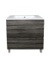 750mm Freestanding Bathroom Vanity With Legs Dark Grey Wood Grain 2 PAC Coating MDF Board 