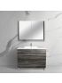 900mm Freestanding Bathroom Vanity With Legs Dark Grey Wood Grain 2 PAC Coating MDF Board