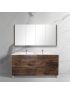 1500mm Freestanding With Legs Bathroom Vanity Dark Oak Wood Grain 2 PAC Coating MDF Board with Double Bowl