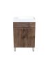 500mm Freestanding Bathroom Vanity With Legs Dark Oak Wood Grain 2 PAC Coating MDF Board