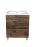 600mm Freestanding Bathroom Vanity With Legs Dark Oak Wood Grain 2 PAC Coating MDF Board