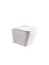 Enox66 Gloss White Wall Hung Pan with Thick UF Seat Cover Rimless Flushing Wall Hung Pan