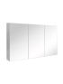 1200mm Wall Hung MDF Pencil Edge Gloss White Mirror Door Storage Shaving Cabinet