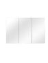 1200mm Wall Hung MDF Pencil Edge Gloss White Mirror Door Storage Shaving Cabinet