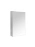 450mm Wall Hung MDF Pencil Edge Gloss White Mirror Door Storage Shaving Cabinet