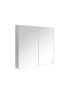 600mm Wall Hung MDF Pencil Edge Gloss White Mirror Door Storage Shaving Cabinet