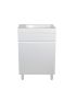 500mm Freestanding Bathroom Vanity With Legs Matte White Finish PVC Vacuum Filmed Cabinet Only