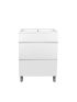 600mm Freestanding Bathroom Vanity With Legs Matte White Finish PVC Vacuum Filmed Cabinet Only