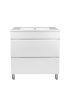 750mm Freestanding Bathroom Vanity With Legs Matte White Finish PVC Vacuum Filmed Cabinet Only 