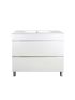 900mm Freestanding With Legs Bathroom Vanity Matte White Finish High density Cabinet Only with 2 PAC finish