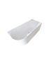 Nova 1500mm Corner Bathtub Right Corner Bathtub Gloss White Acrylic Bathtub