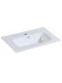 750x460mm Round Basin Gloss White Thin Edge Ceramic Top