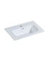 600x460mm Round Basin Gloss White Thin Edge Ceramic Top