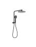 New Regal Round Mini Multi-function Shower Set Matte Black, 250mm Plastic Shower Head