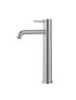 Otus Slimline SS Highrise Basin Mixer Curved Spout Brushed Stainless Steel