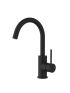 Otus Slimline SS Gooseneck Basin Mixer Matt Black