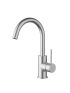 Otus Slimline SS Gooseneck Basin Mixer Brushed Stainless Steel