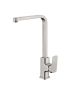 Eden Round Cornered Rectangle Handle Sink Mixer Brushed Nickel