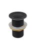 32mm Bathroom Matte Black Solid Brass Basin Pop Up Waste No Overflow