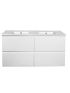 1200mm Wall Hung Bathroom Vanity Matte White Wood Grain High density Cabinet Only with 2 PAC finish