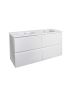 1200mm Wall Hung Bathroom Vanity Matte White Wood Grain High density Cabinet Only with 2 PAC finish