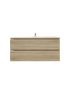 1200mm Wall Hung Bathroom Vanity White Oak Wood Grain 2 PAC Coating MDF Board