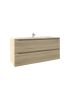 1200mm Wall Hung Bathroom Vanity White Oak Wood Grain 2 PAC Coating MDF Board