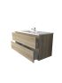 1200mm Wall Hung Bathroom Vanity White Oak Wood Grain 2 PAC Coating MDF Board