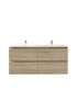 1200mm Wall Hung Bathroom Vanity White Oak Wood Grain High density MDF board with 2 PAC finish