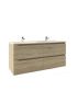 1200mm Wall Hung Bathroom Vanity White Oak Wood Grain High density MDF board with 2 PAC finish