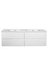 1500mm Wall Hung Bathroom Vanity Matte White Finish PVC Vacuum Filmed Cabinet Only