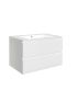 750mm Wall Hung Bathroom Vanity Matte White PVC Vacuum Filmed Cabinet Only