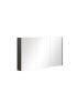 1200mm Dark Grey Pencil Edge Mirrored Bathroom Cabinet Wall-Mount Door Cupboard